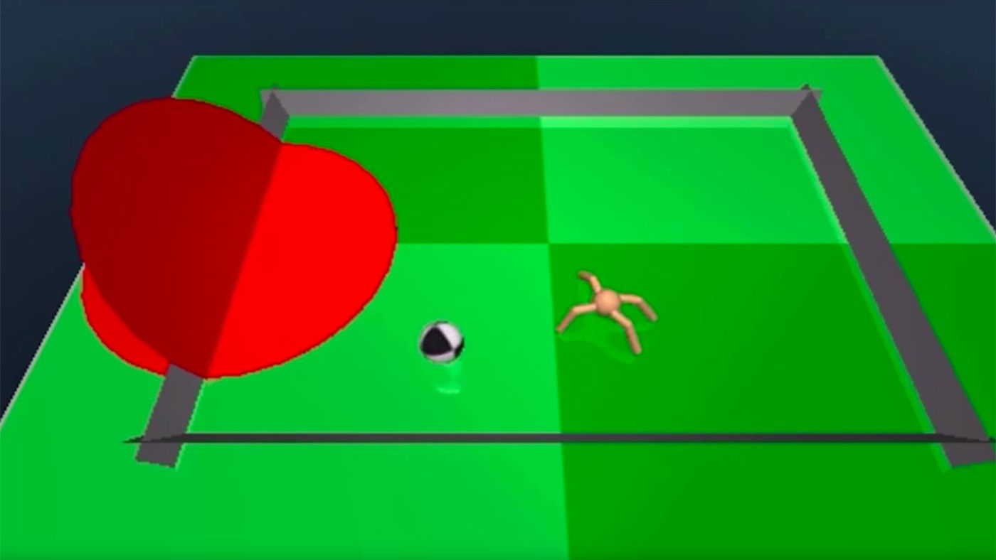 Watch Google's DeepMind play football with a virtual ant