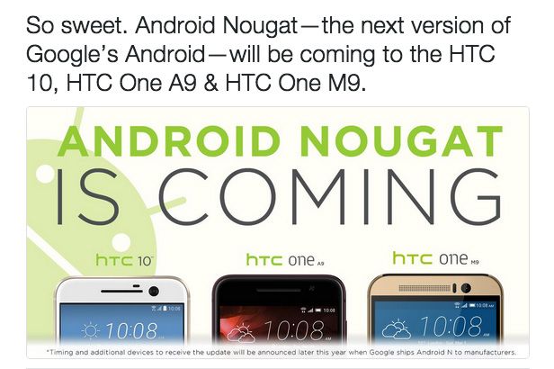 HTC reveals the handsets getting the Android Nougat update